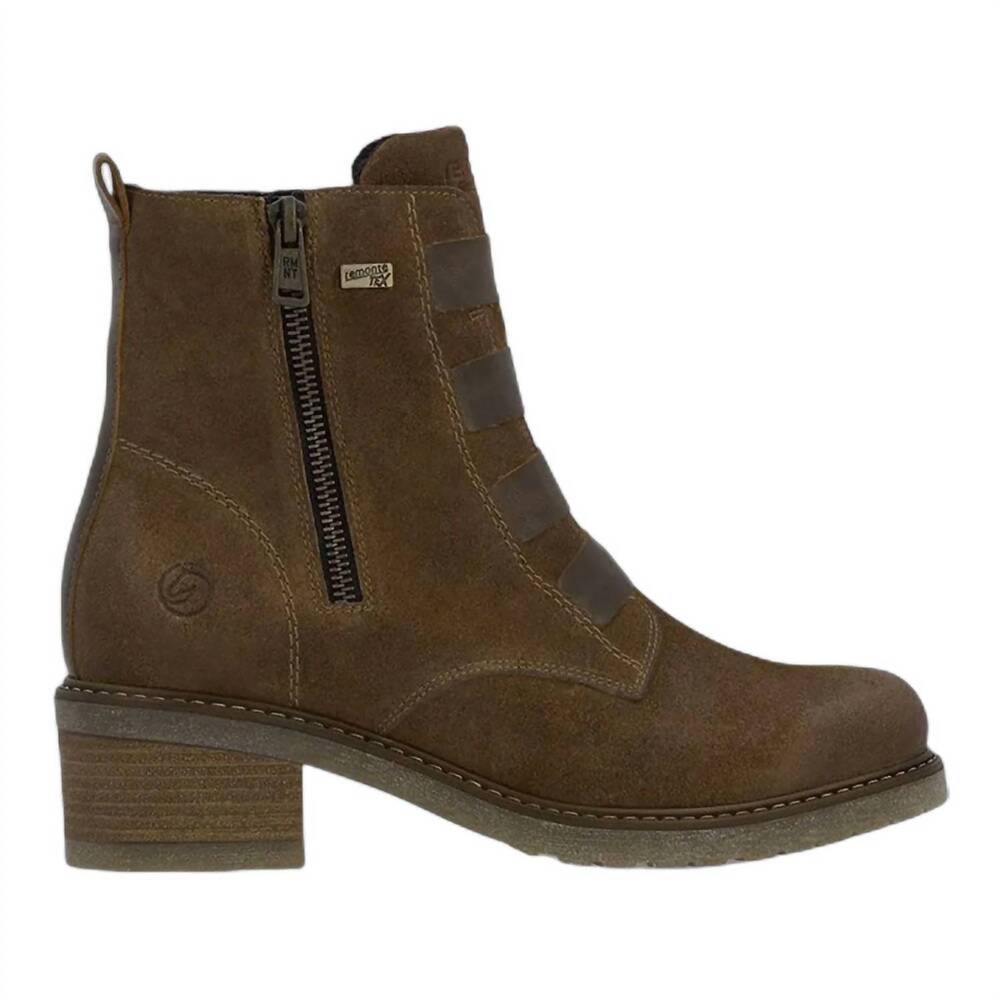 NEW REMONTE women's real leather mid height boots in sattel